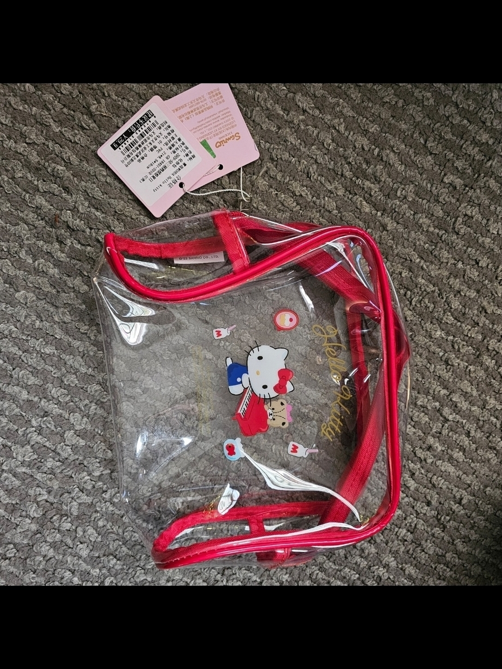 Hello Kitty Clear Cosmetic Bag